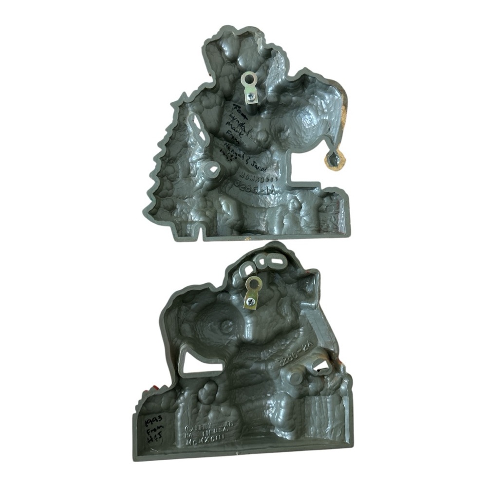 Vintage 1993 Plastic Burwood Christmas Bear Plaques Wall Hangings Retro - Picture 5 of 5